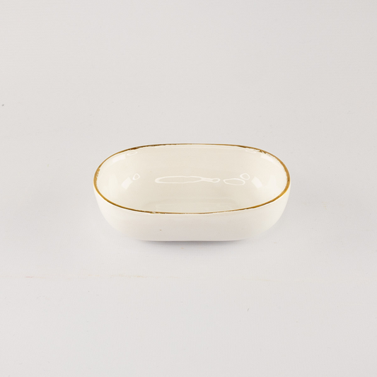 Kiki Oval Small Gold Rim